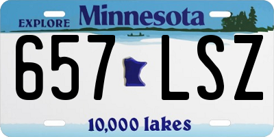 MN license plate 657LSZ