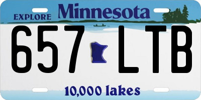 MN license plate 657LTB