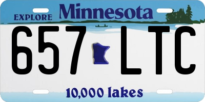 MN license plate 657LTC