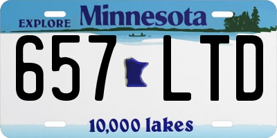 MN license plate 657LTD