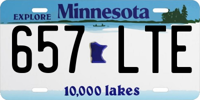 MN license plate 657LTE