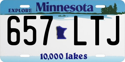 MN license plate 657LTJ