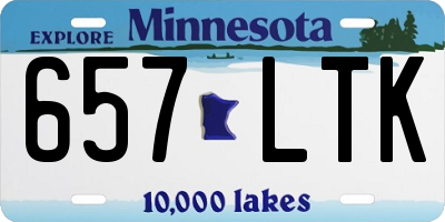 MN license plate 657LTK