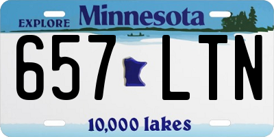MN license plate 657LTN