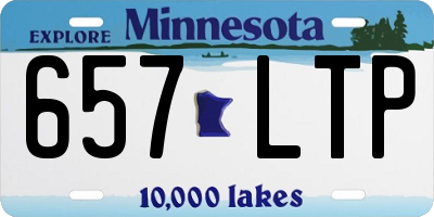 MN license plate 657LTP