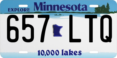 MN license plate 657LTQ