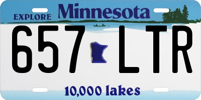 MN license plate 657LTR