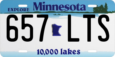 MN license plate 657LTS