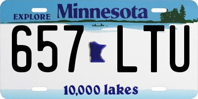 MN license plate 657LTU