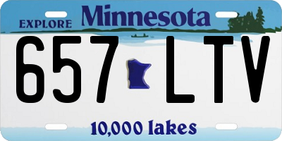 MN license plate 657LTV