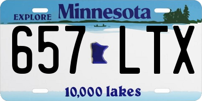 MN license plate 657LTX