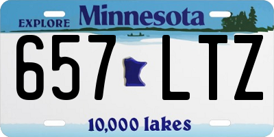 MN license plate 657LTZ