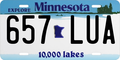 MN license plate 657LUA