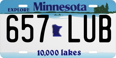 MN license plate 657LUB