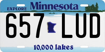 MN license plate 657LUD