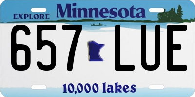 MN license plate 657LUE