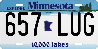 MN license plate 657LUG