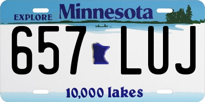 MN license plate 657LUJ