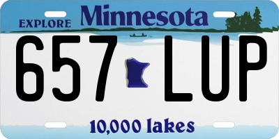MN license plate 657LUP