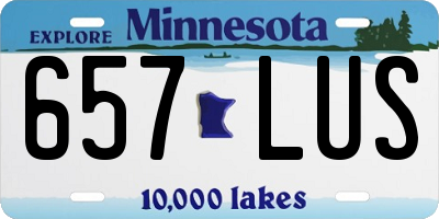 MN license plate 657LUS