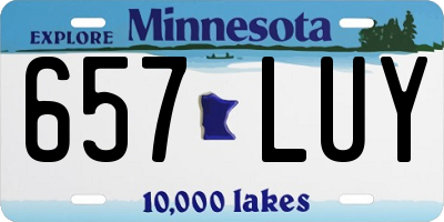 MN license plate 657LUY