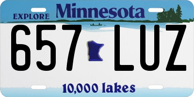 MN license plate 657LUZ