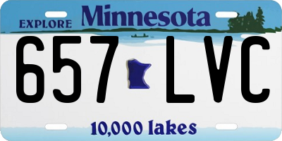 MN license plate 657LVC