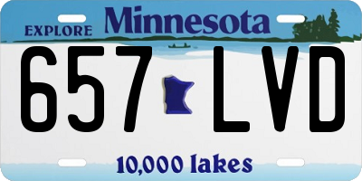 MN license plate 657LVD