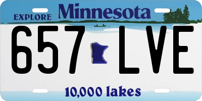 MN license plate 657LVE