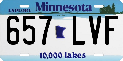 MN license plate 657LVF