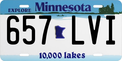 MN license plate 657LVI