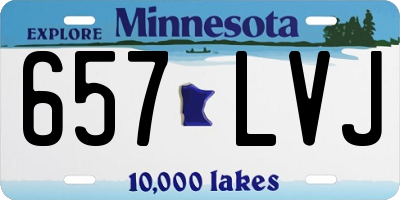 MN license plate 657LVJ