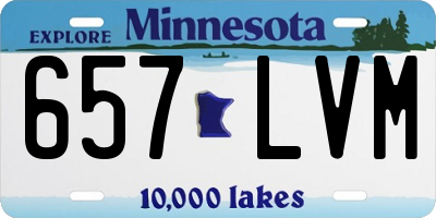 MN license plate 657LVM