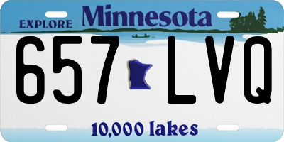 MN license plate 657LVQ