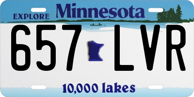 MN license plate 657LVR