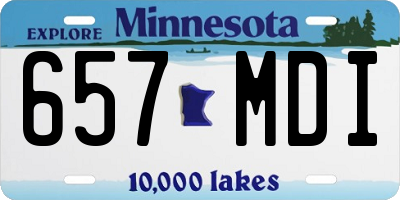 MN license plate 657MDI