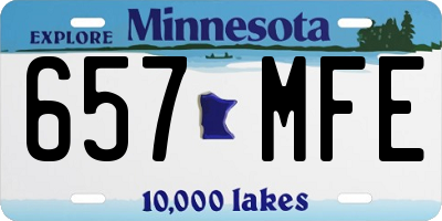 MN license plate 657MFE