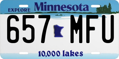 MN license plate 657MFU