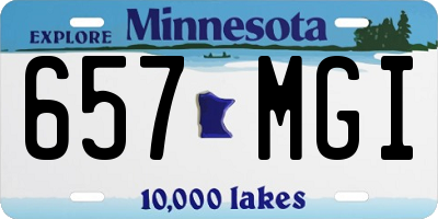 MN license plate 657MGI