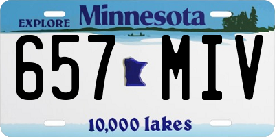 MN license plate 657MIV