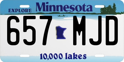 MN license plate 657MJD