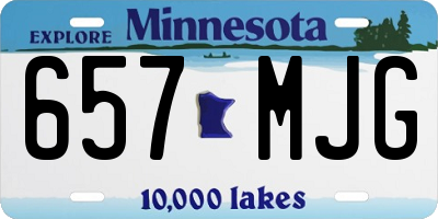 MN license plate 657MJG