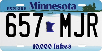 MN license plate 657MJR