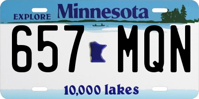 MN license plate 657MQN