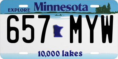 MN license plate 657MYW