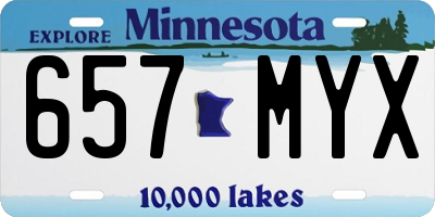 MN license plate 657MYX