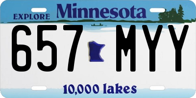 MN license plate 657MYY