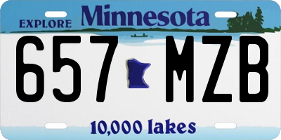 MN license plate 657MZB