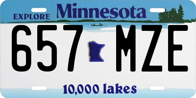 MN license plate 657MZE
