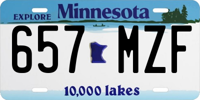 MN license plate 657MZF